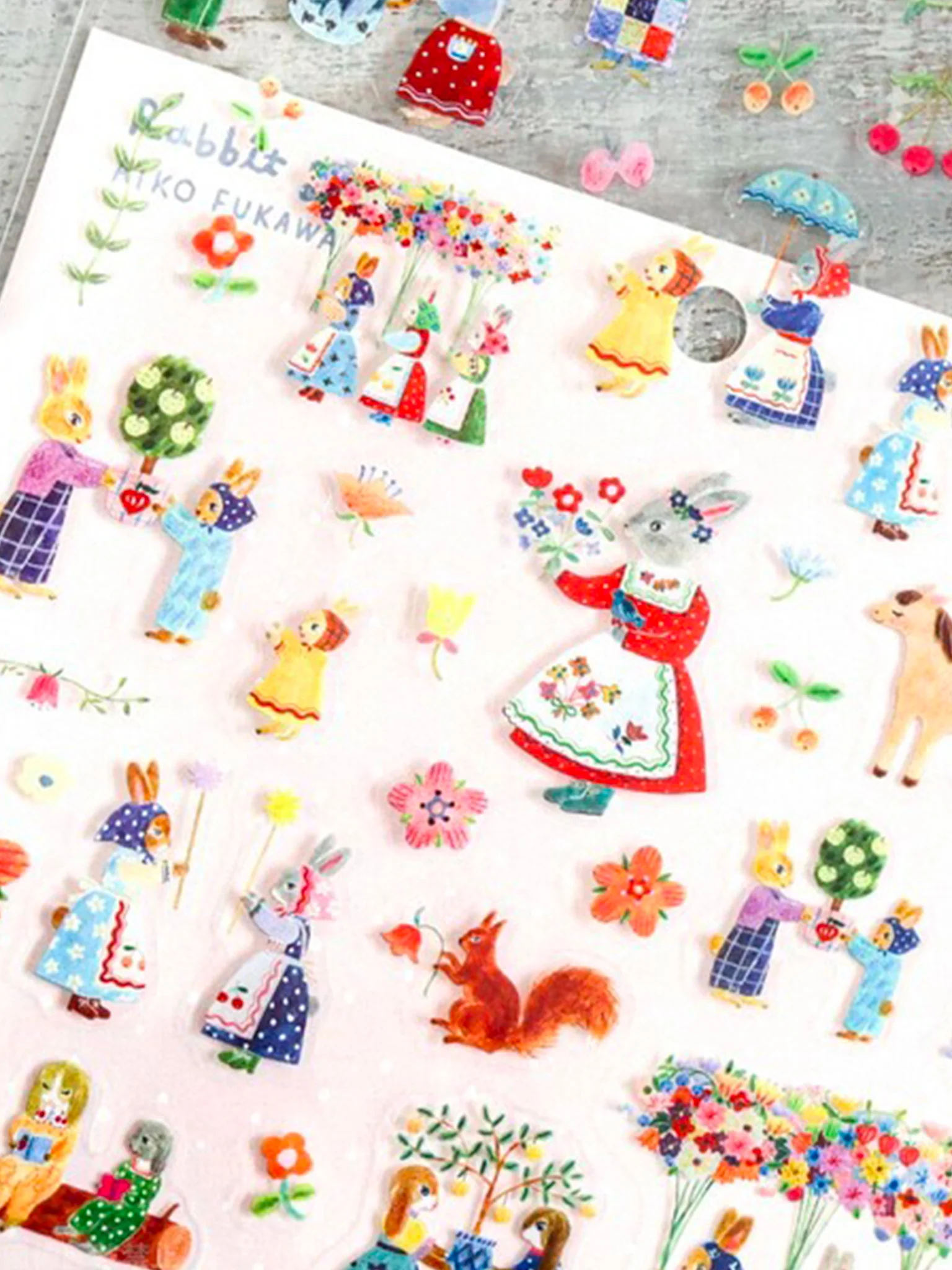 Aiko Fukawa Seal Rabbit Garden Stickers - Image 2