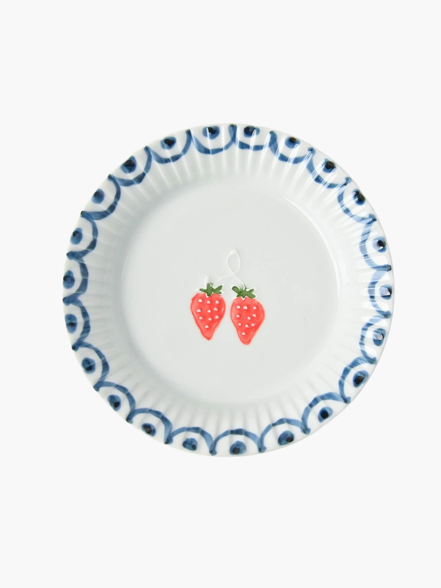 Aritaware Strawberry Round Plate (15.5cm)