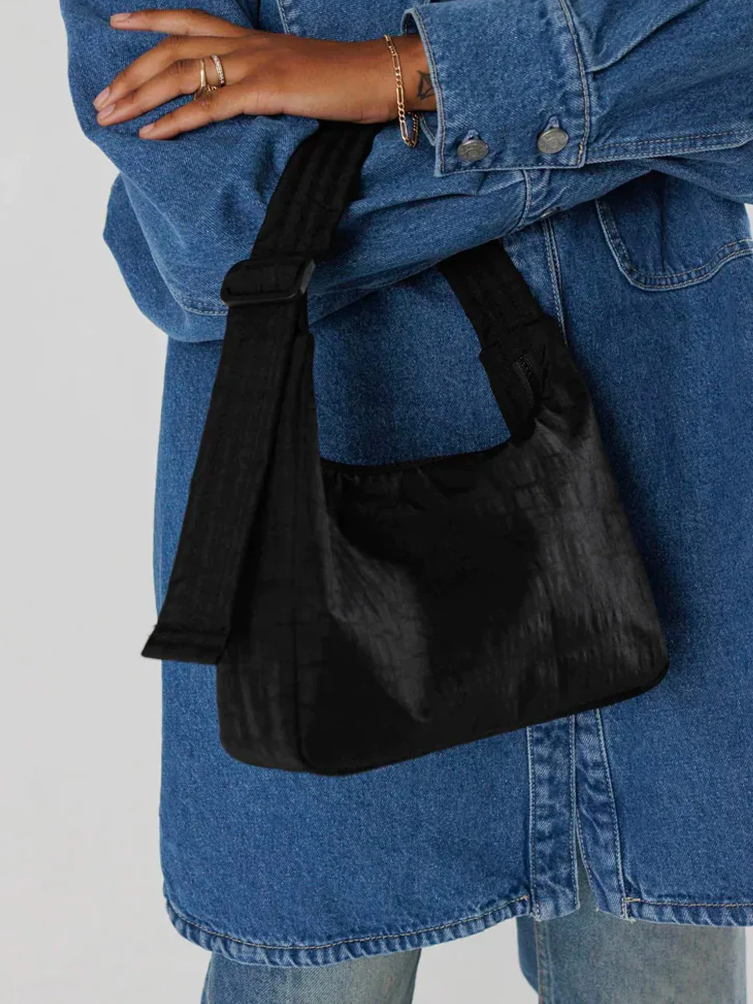 MINI Nylon Shoulder Bag - Black - Image 3