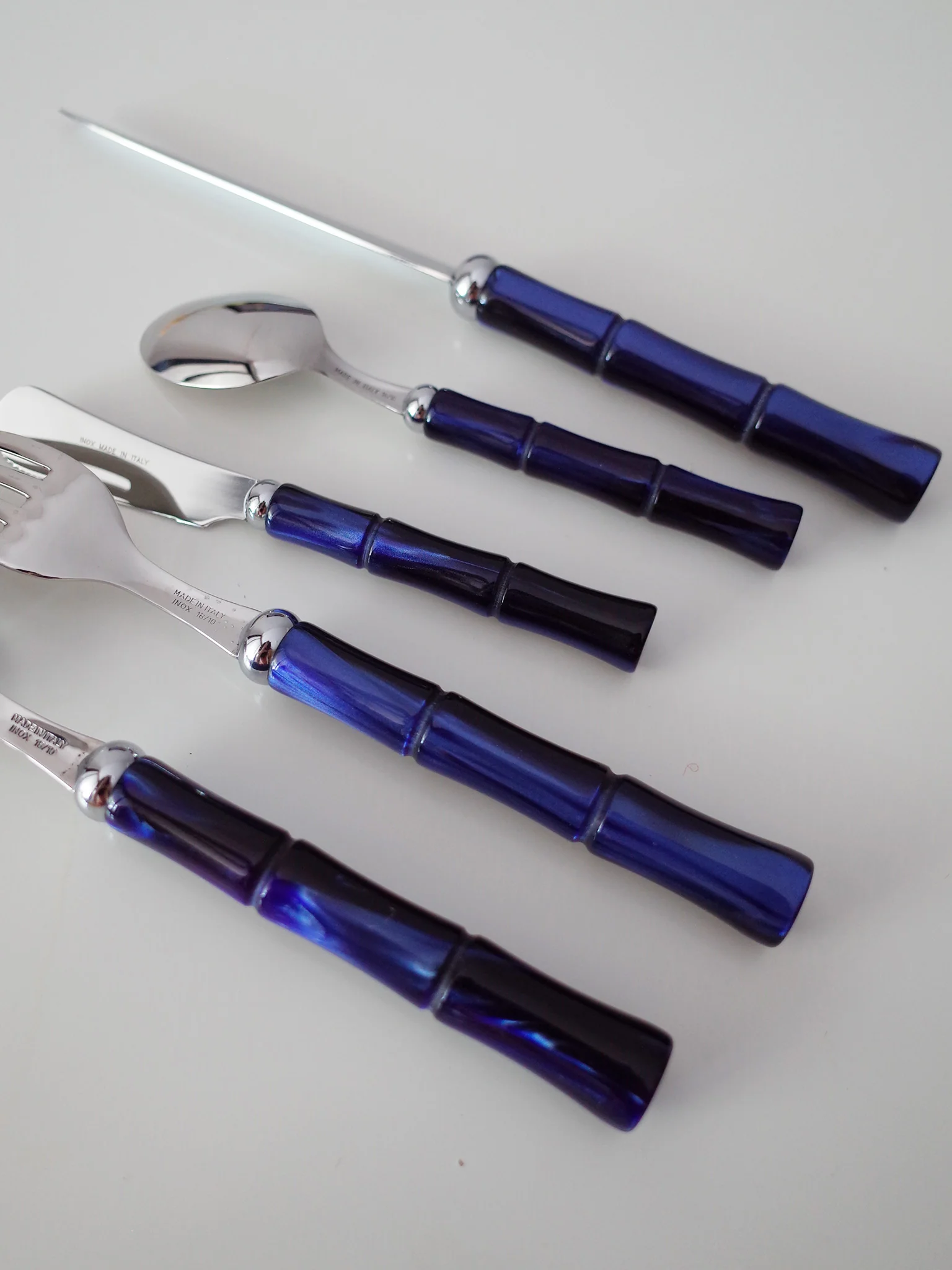 Rivadossi Bamboo Cutlery - Blue - Image 3