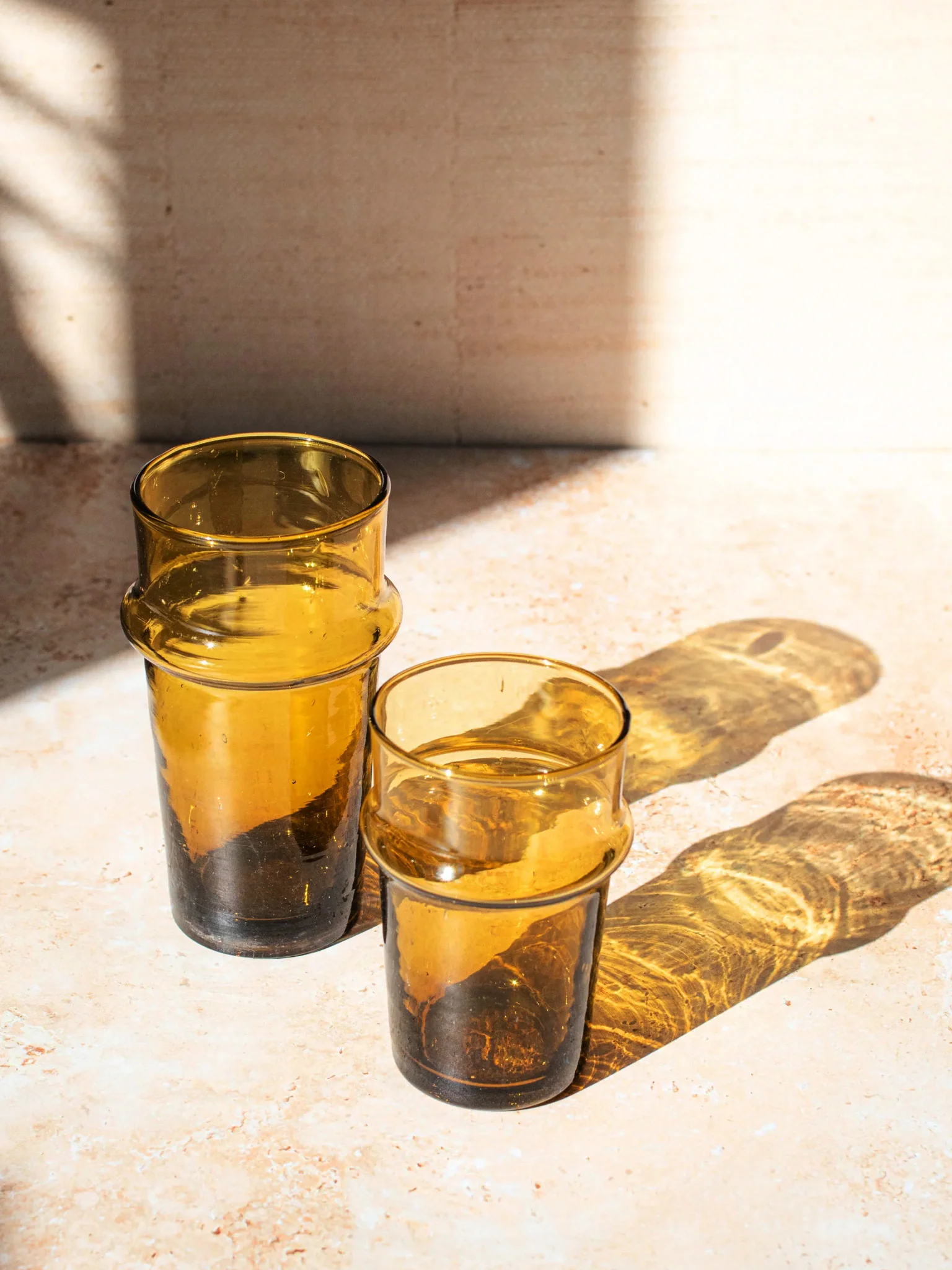 Beldi Moroccan Rimmed Glass (295ml) - Amber - Image 3