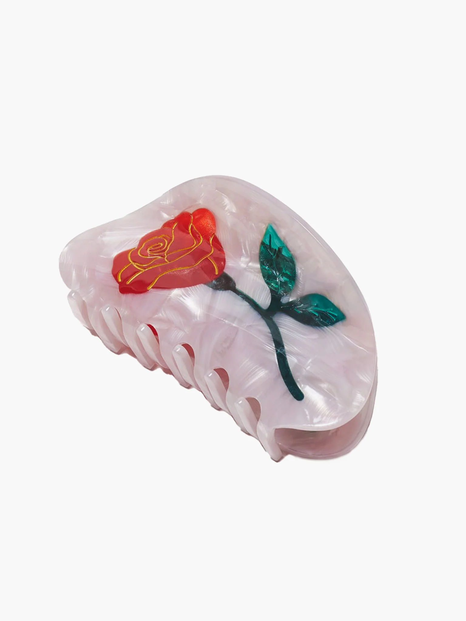 Belle Rose Hair Claw - Pink