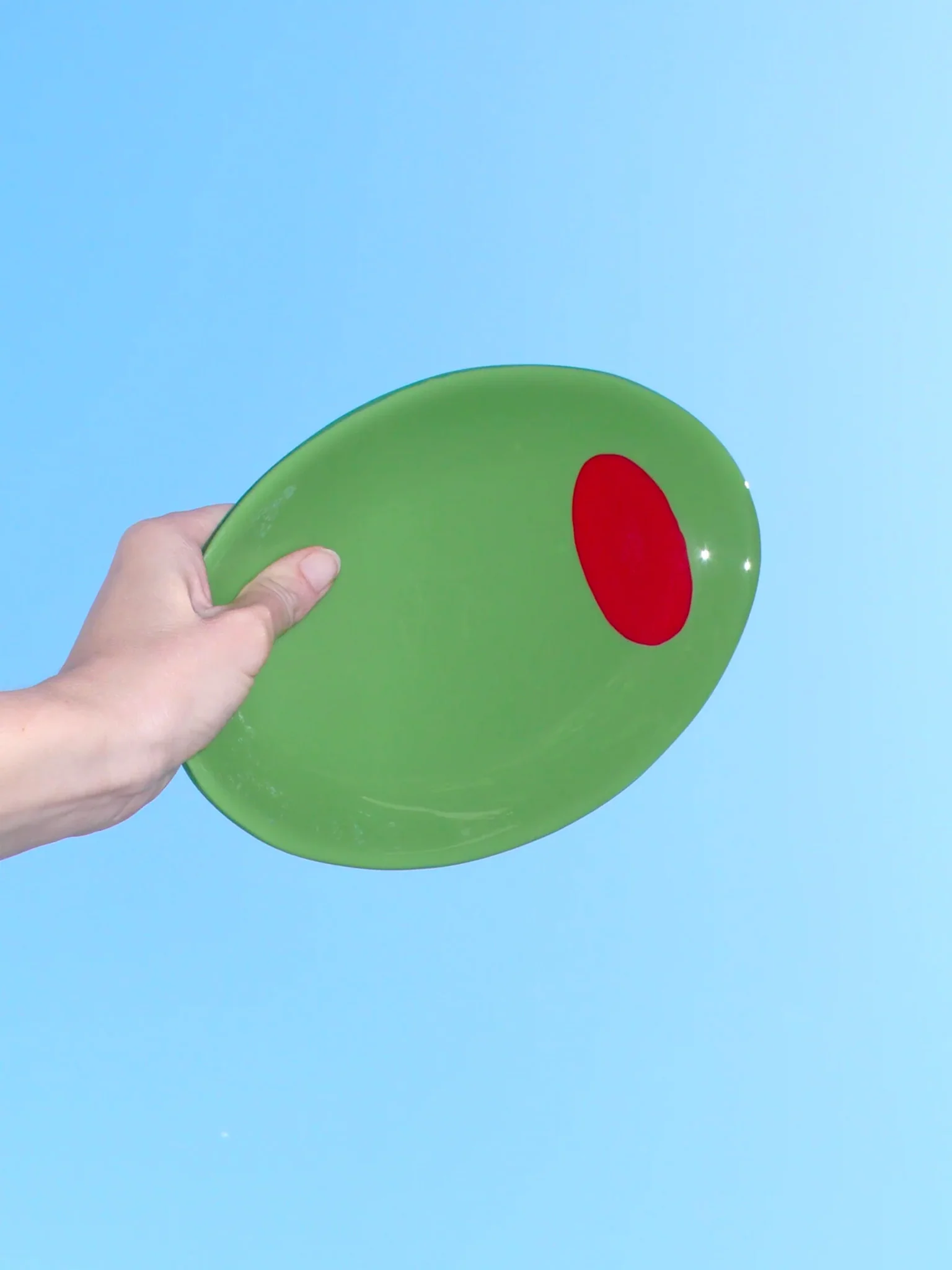 Big Olive Glass Dish - Image 2