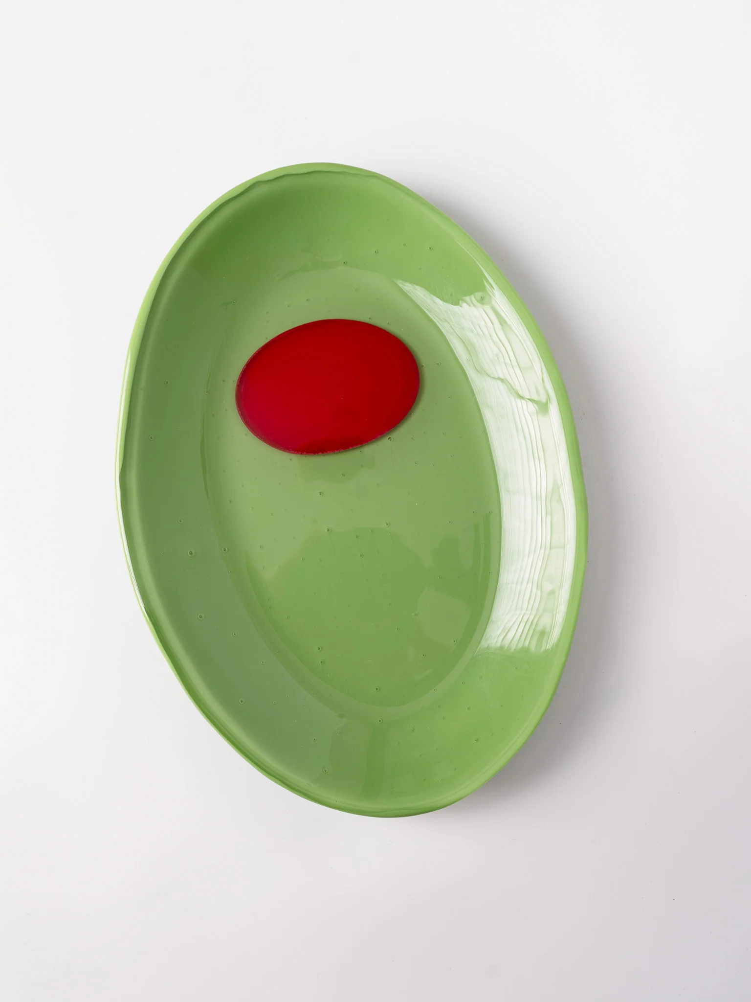 Big Olive Glass Dish - Image 3