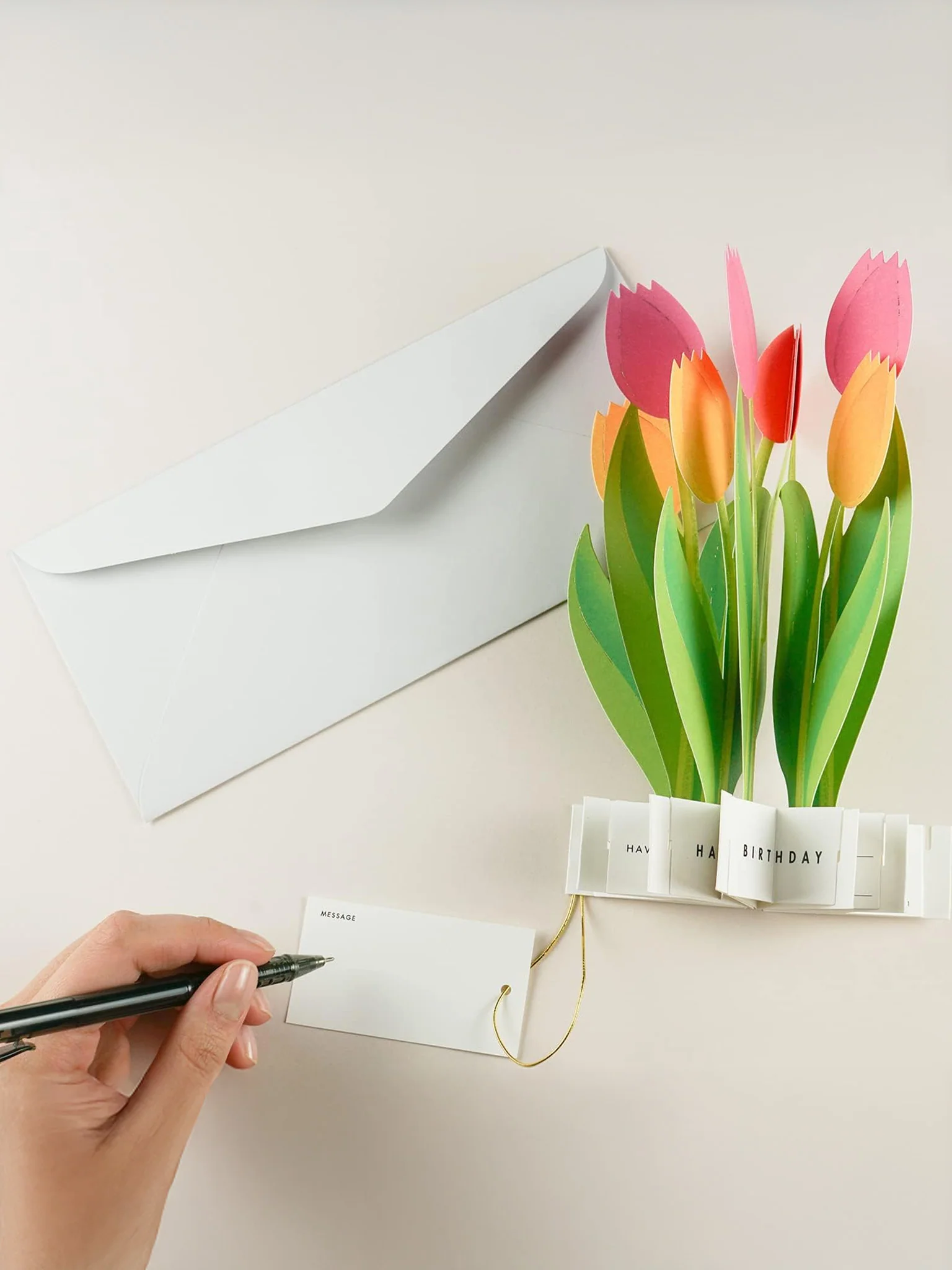 Birthday Blooming Pop-Up Card - Tulip - Image 2