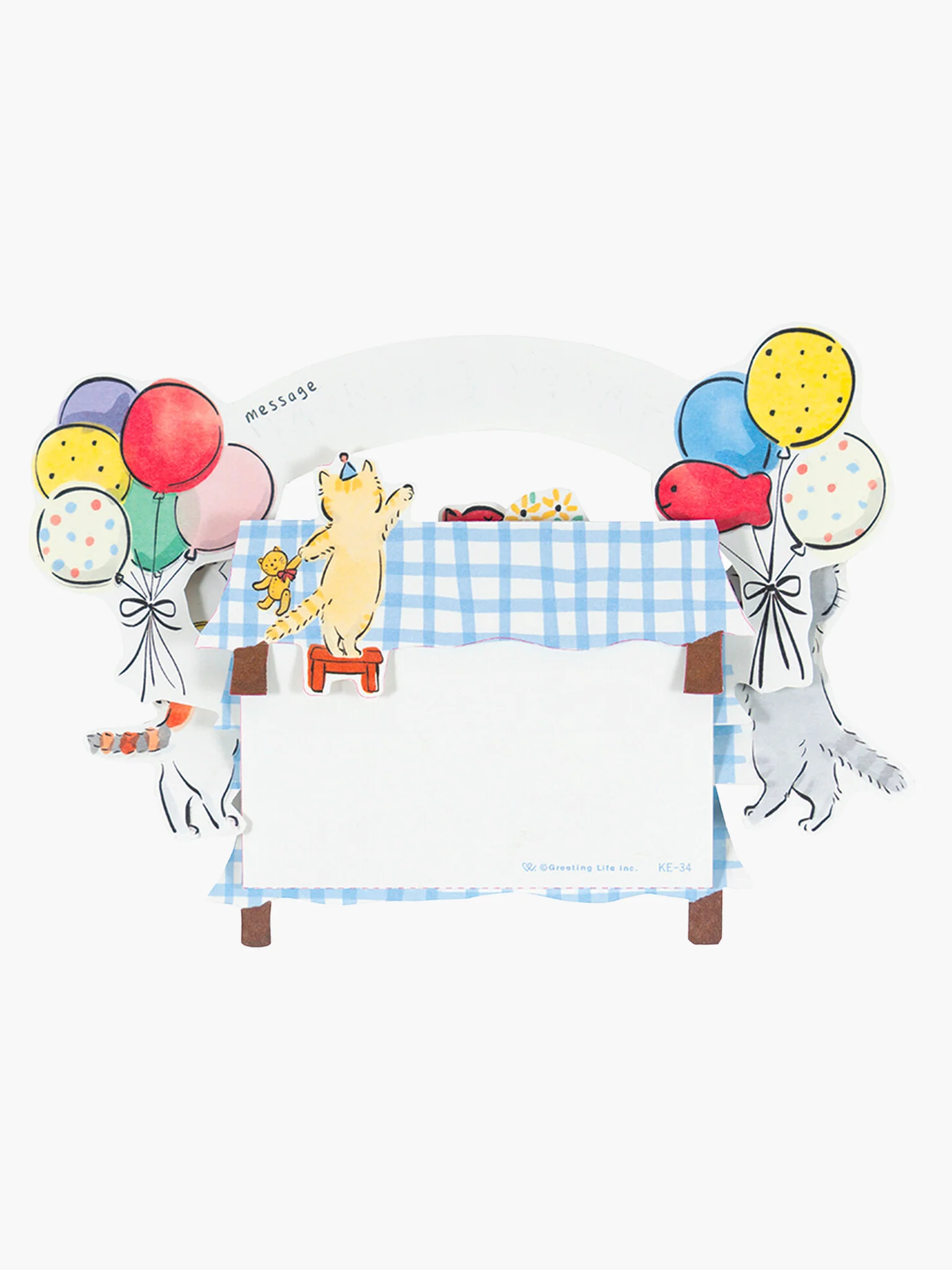 Birthday Table Pop-Up Card - Cats - Image 3