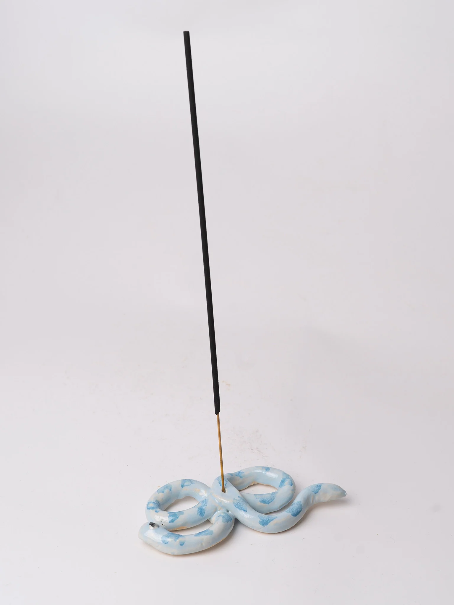 Blue Snake Ribbon Incense Holder - Image 2