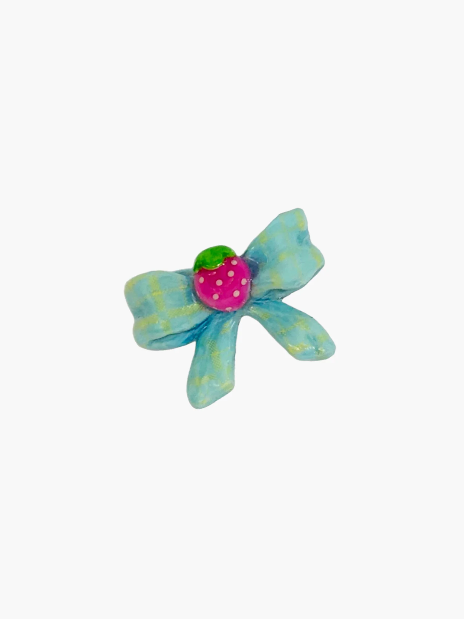 Bow With Little Strawberry Clip