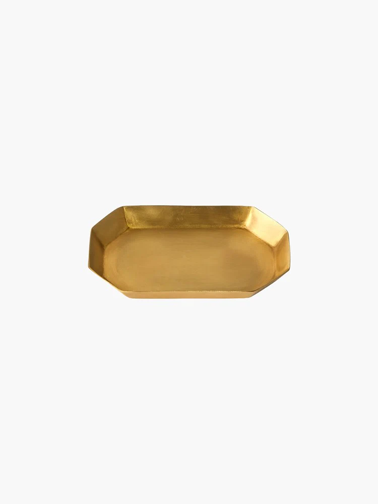 Brass Plate Long Octagonal XS (9cm)