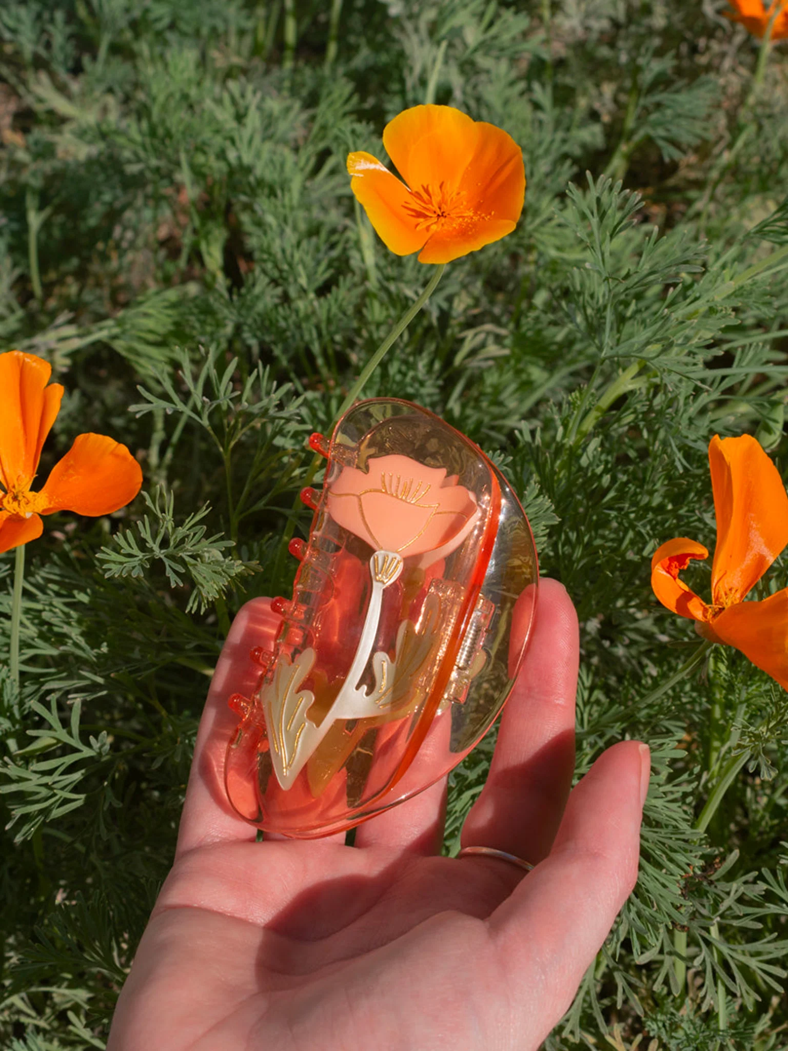 California Poppy Hair Claw - Image 2