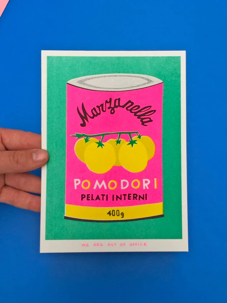 Can of Pomodori - Risograph Print (13x18cm) - Image 2