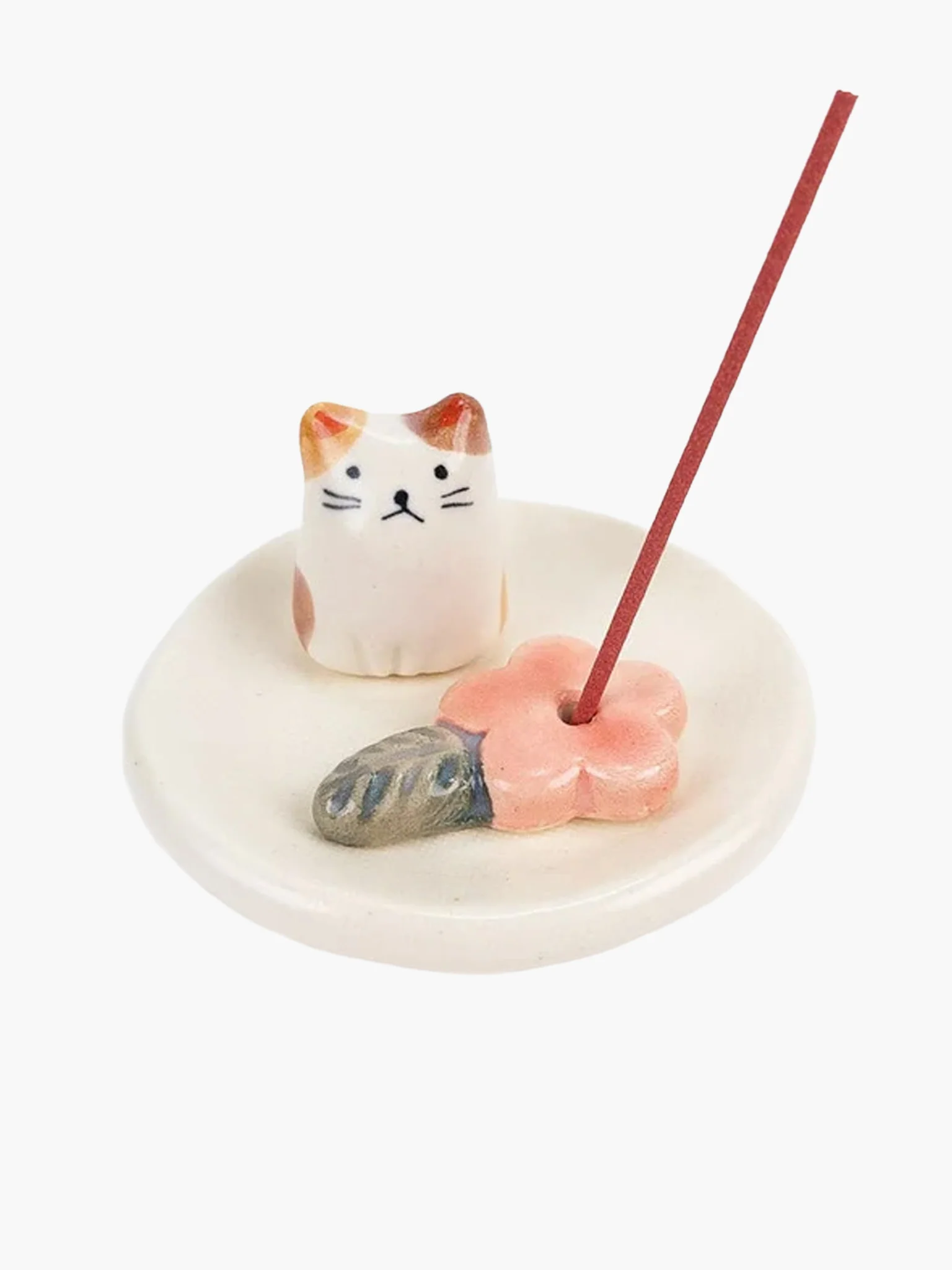 Cat With Flower Incense Holder - Image 2