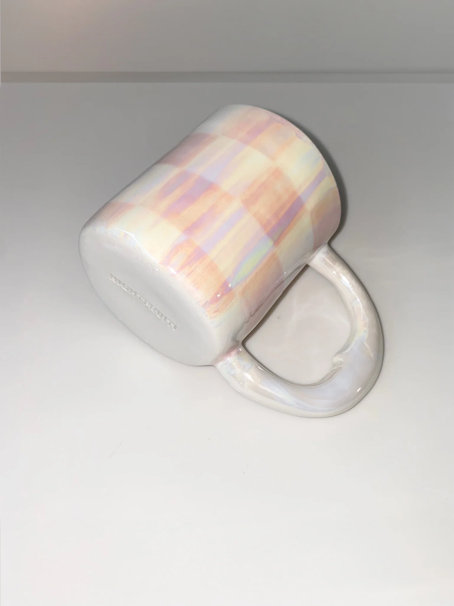 Checker Moon Mug (350ml) - Pink - Image 2