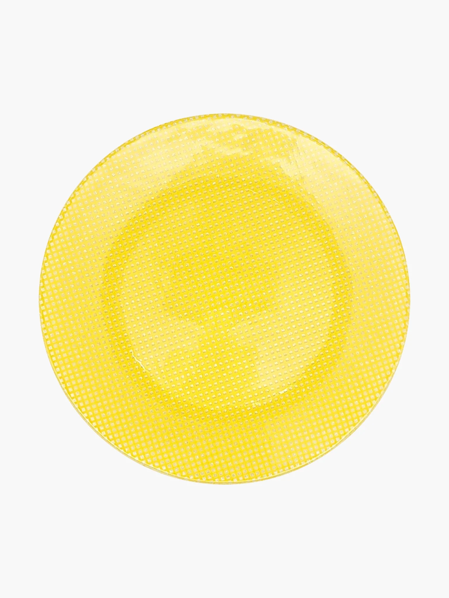 Checky Salad Plate Large (19.5cm) - Lemon