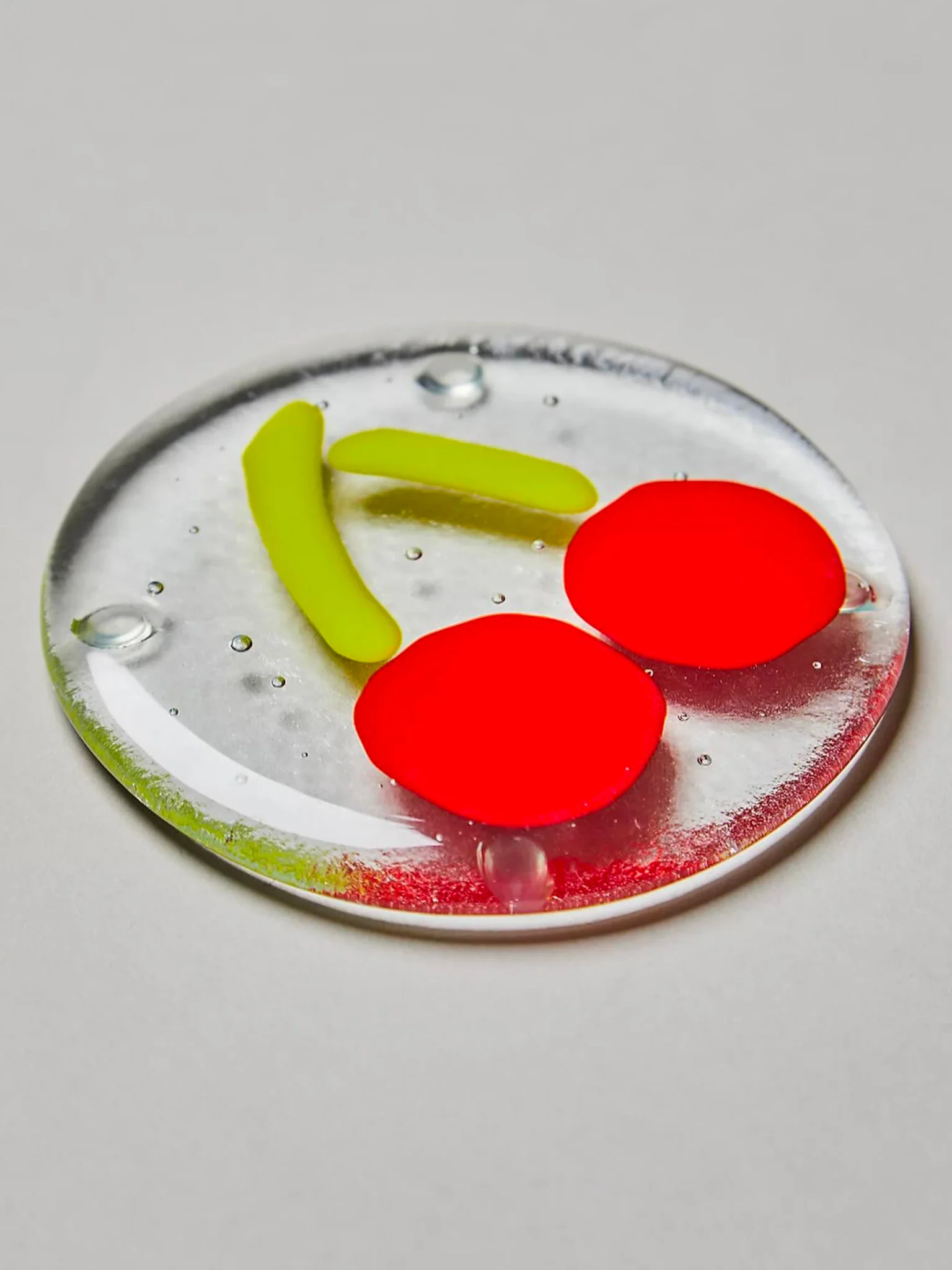 Clear Fruity Glass Coaster - Cherry - Image 2