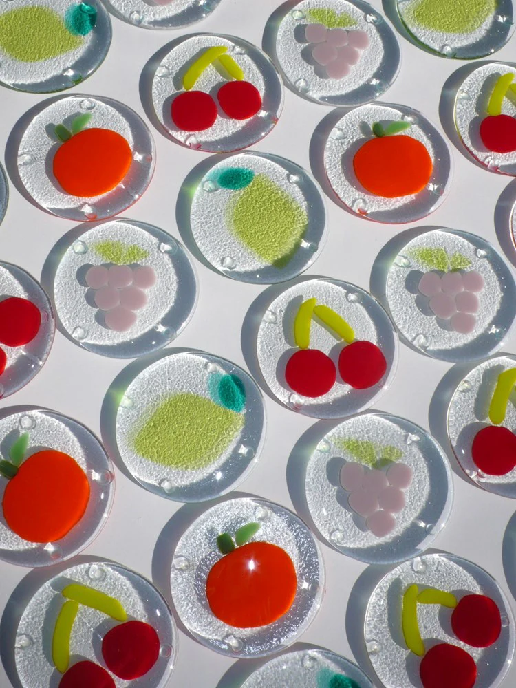 Clear Fruity Glass Coaster - Lime - Image 3