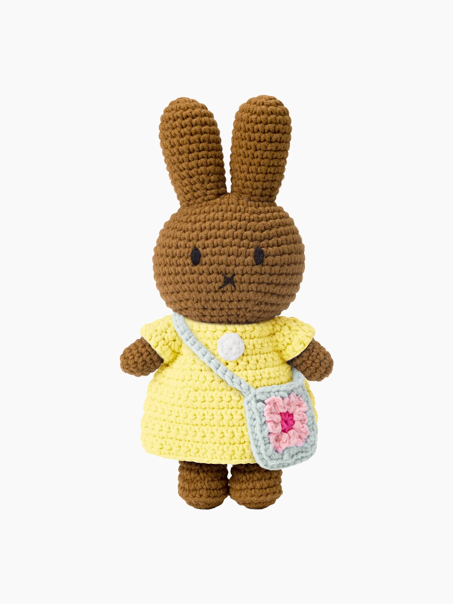 Crochet Melanie Doll - Pastel Yellow Dress with Flower Bag
