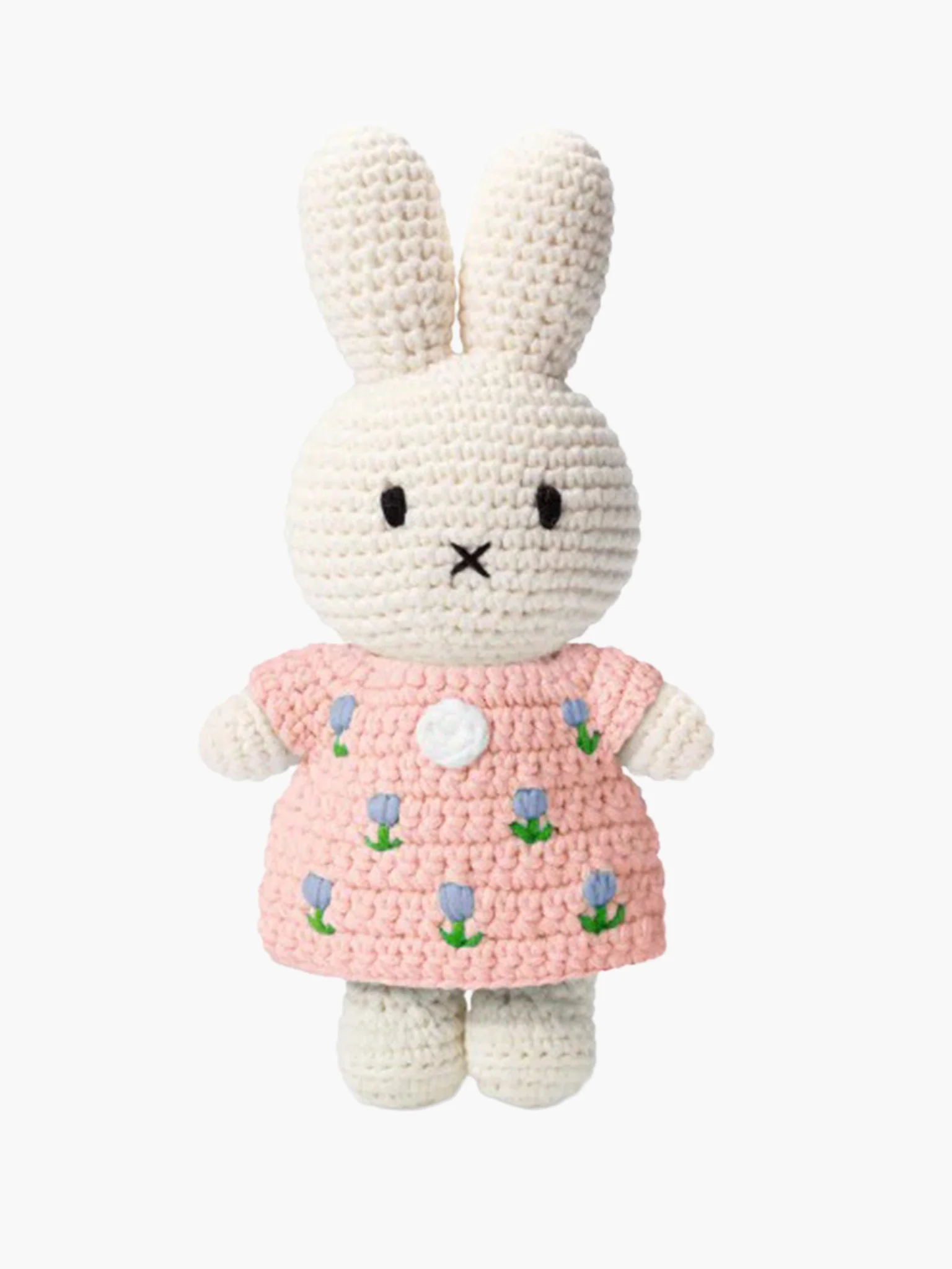 Crochet Miffy Doll - Pastel Pink Tulip Dress