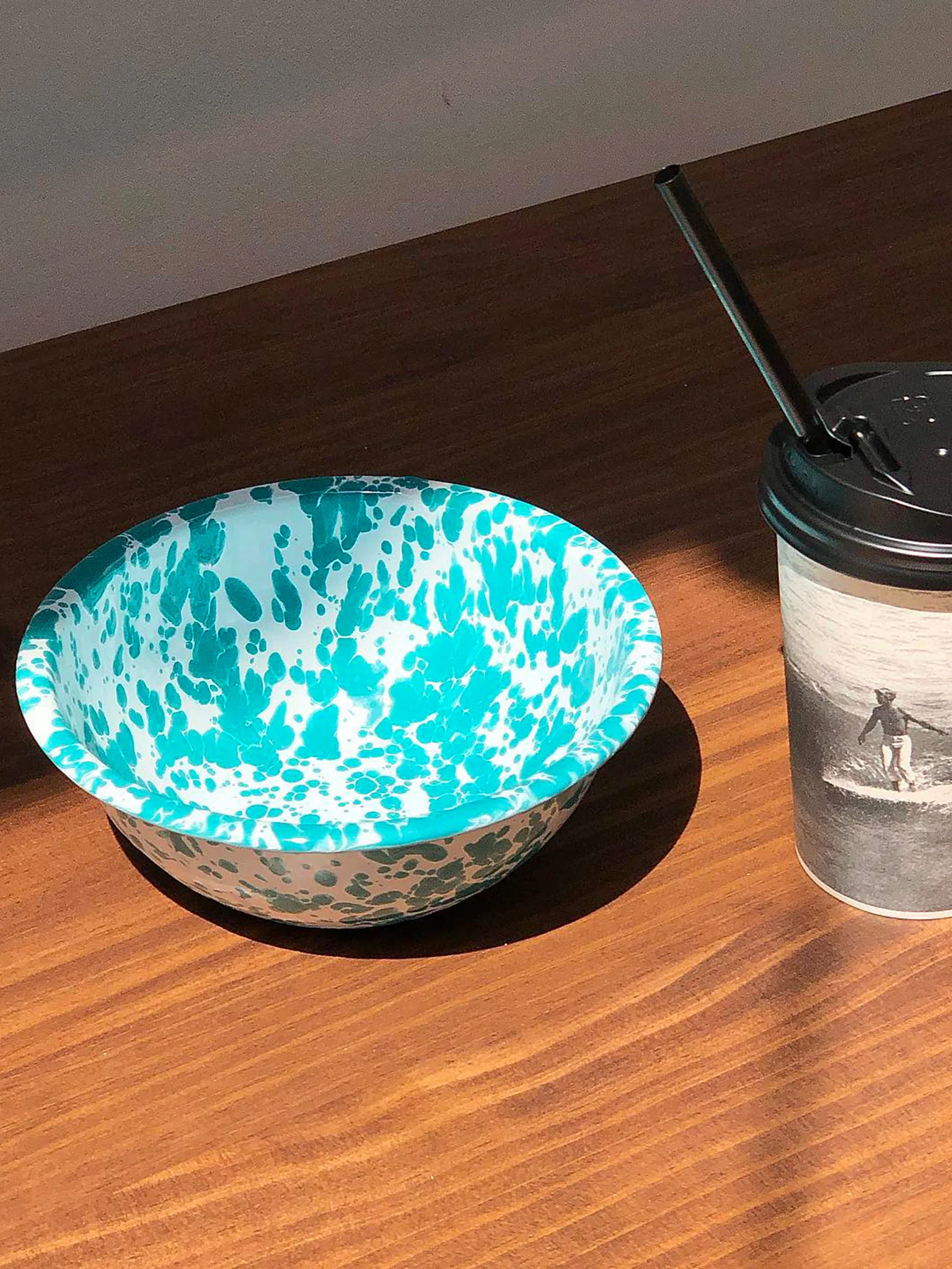 Splatter Cereal Bowl (16cm) - Turquoise - Image 2