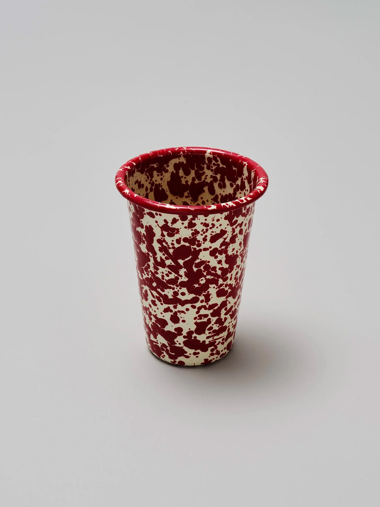 Splatter Tumbler (410ml) - Burgundy & Cream - Image 2