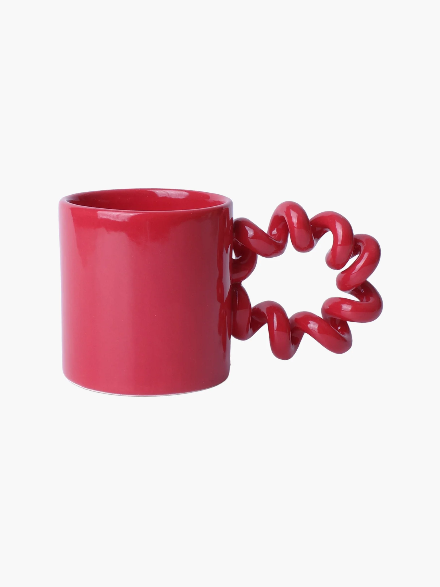 Curly Mug (220ml) - Neon Red