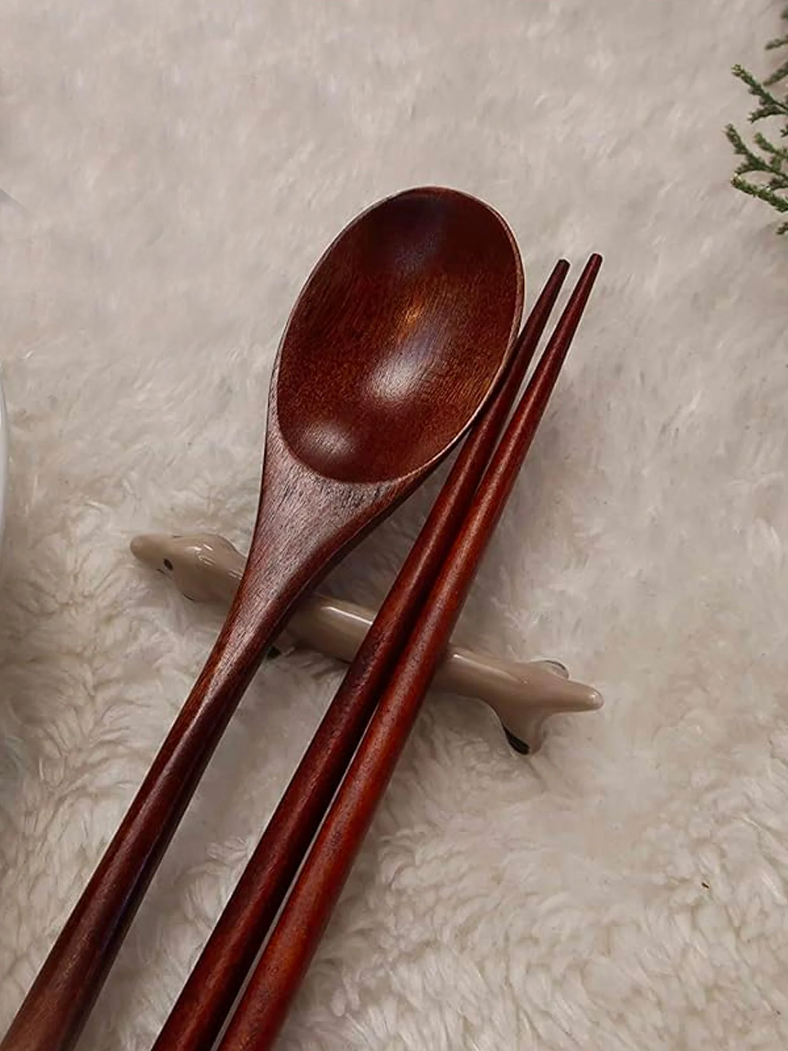Dachshund Minoware Chopstick Rest - Rustic Brown - Image 2