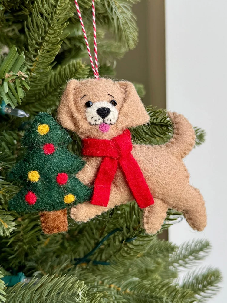 Doggy Christmas Tree Felt Ornament - Image 2