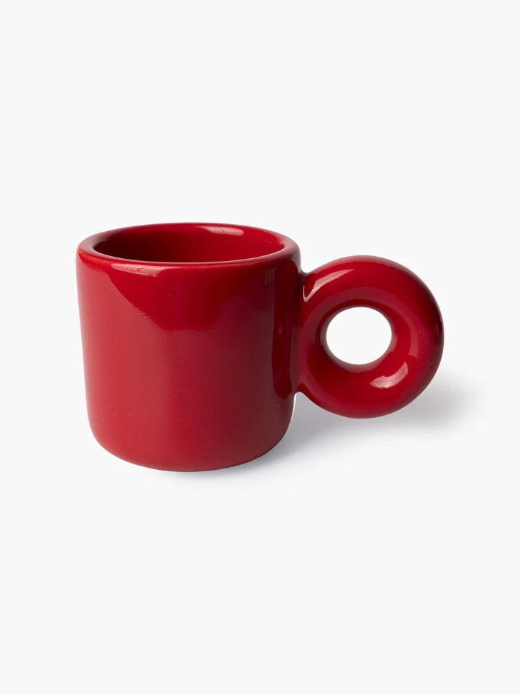 Donut Handle Mug - Red