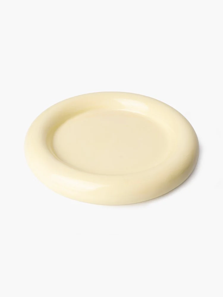 Donut Mid Plate - Soft Yellow (20cm)