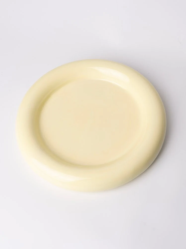 Donut Mid Plate - Soft Yellow (20cm) - Image 2