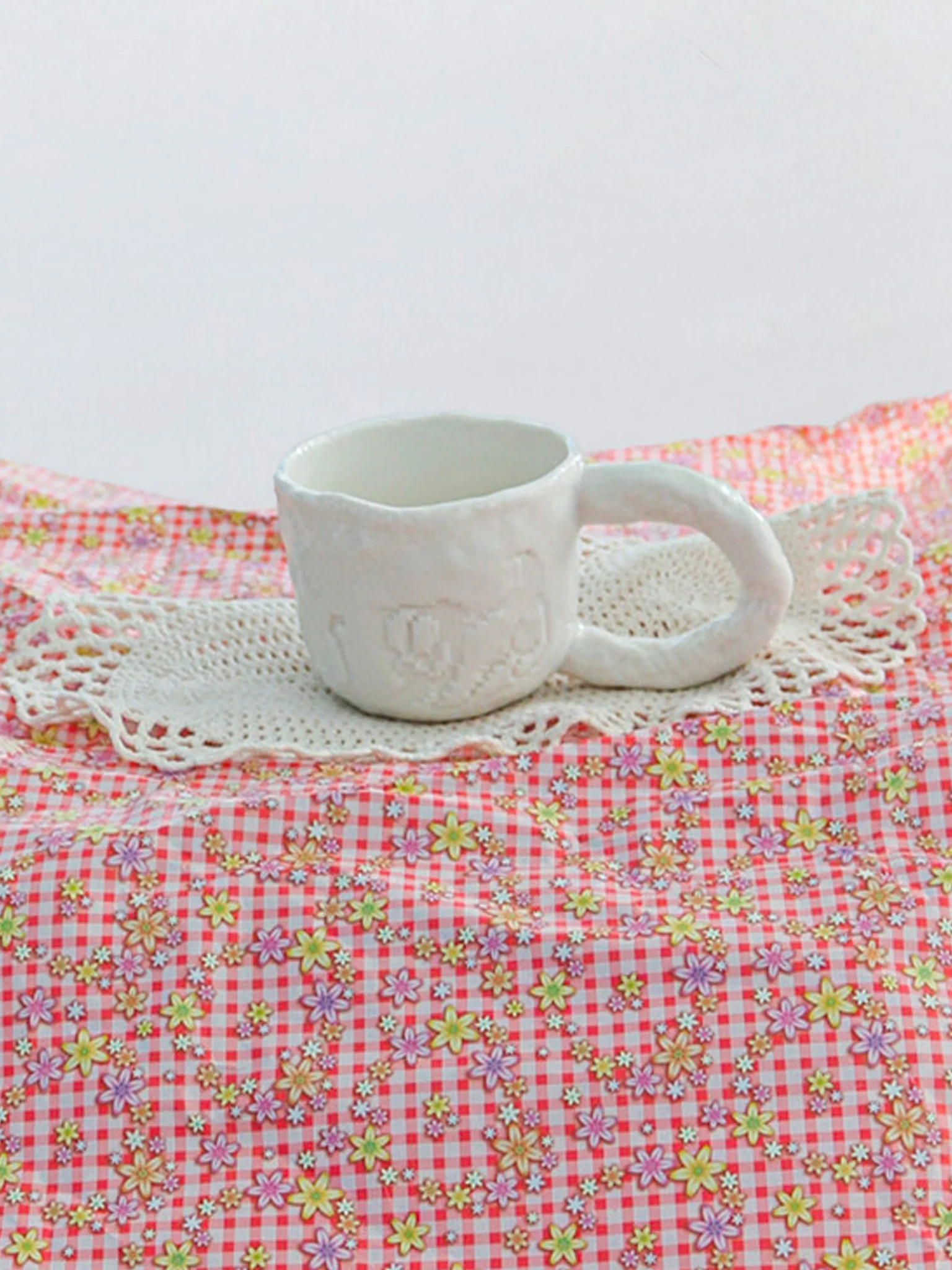 Embroidery Mug - Kitty White - Image 3