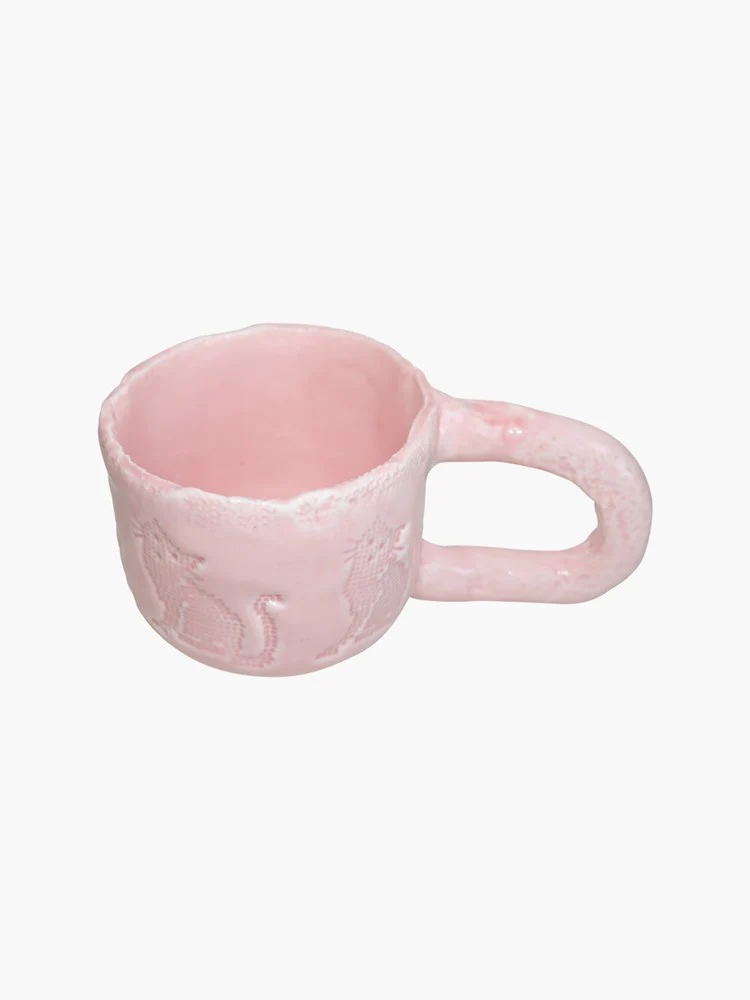Embroidery Mug - Kitty Pink - Image 2