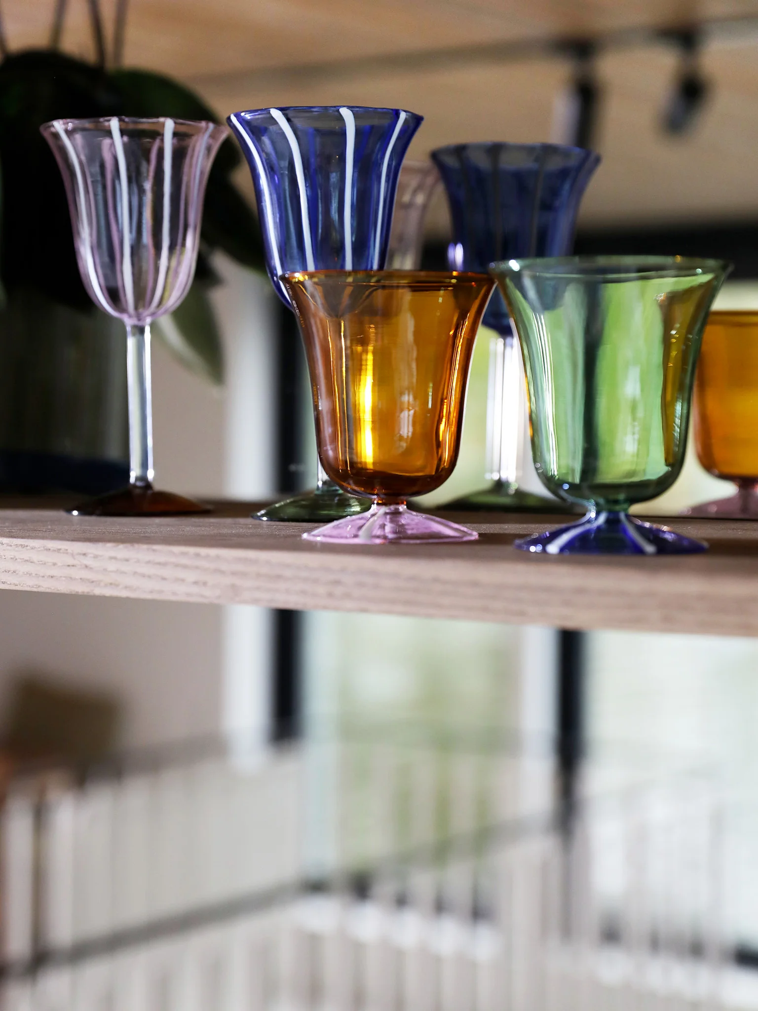 Eve Wine Glasses (Set of 2) - Blue & Green - Image 2