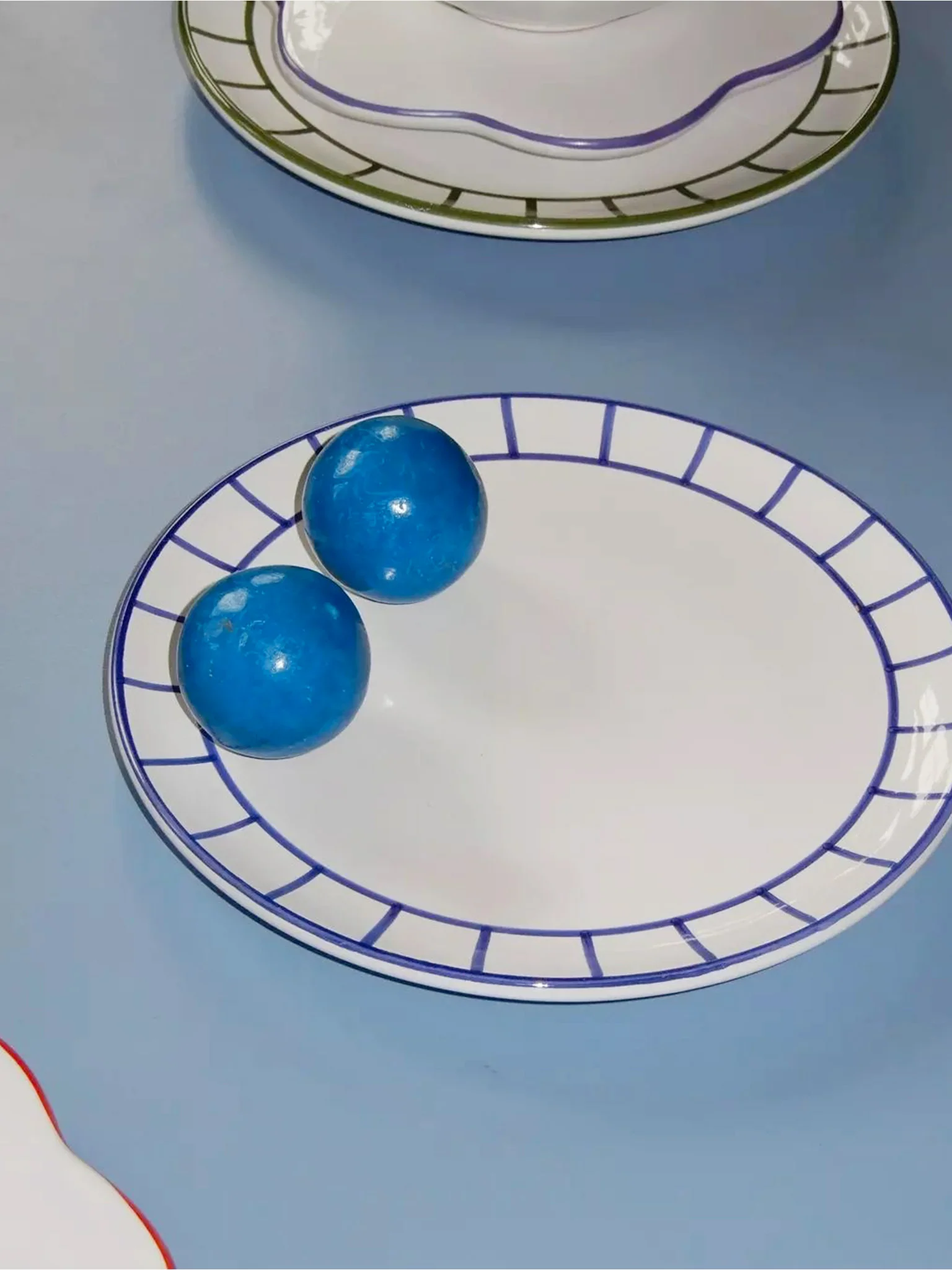 Fence Dinner Plate (25cm) - Royal Blue - Image 2