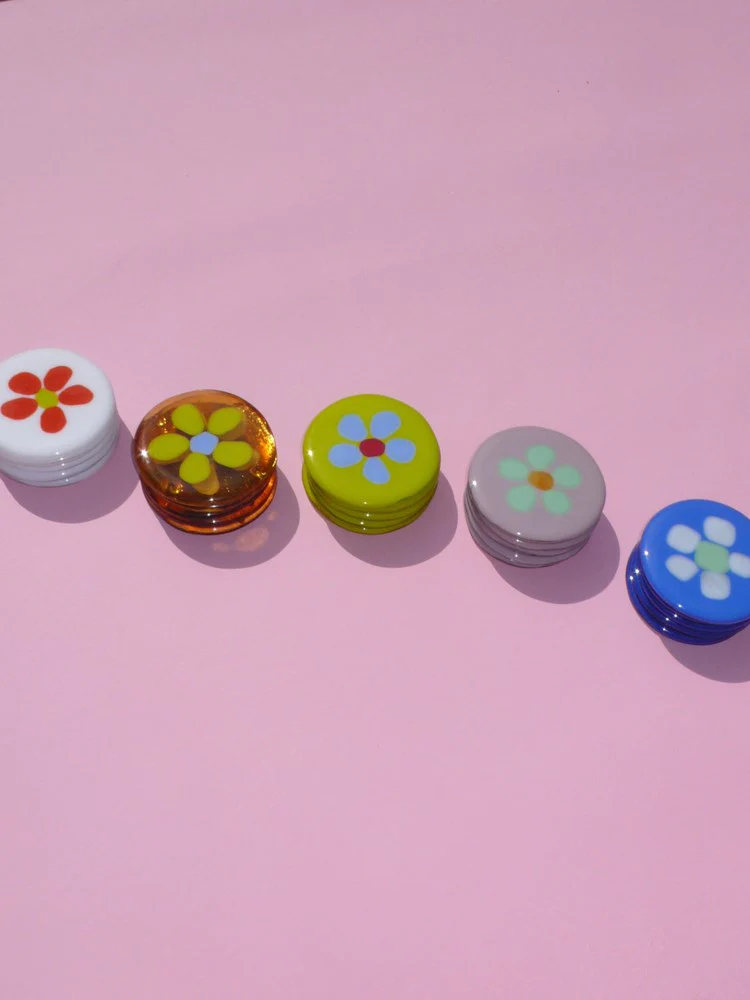 Flower Glass Coaster - Honey - Image 3