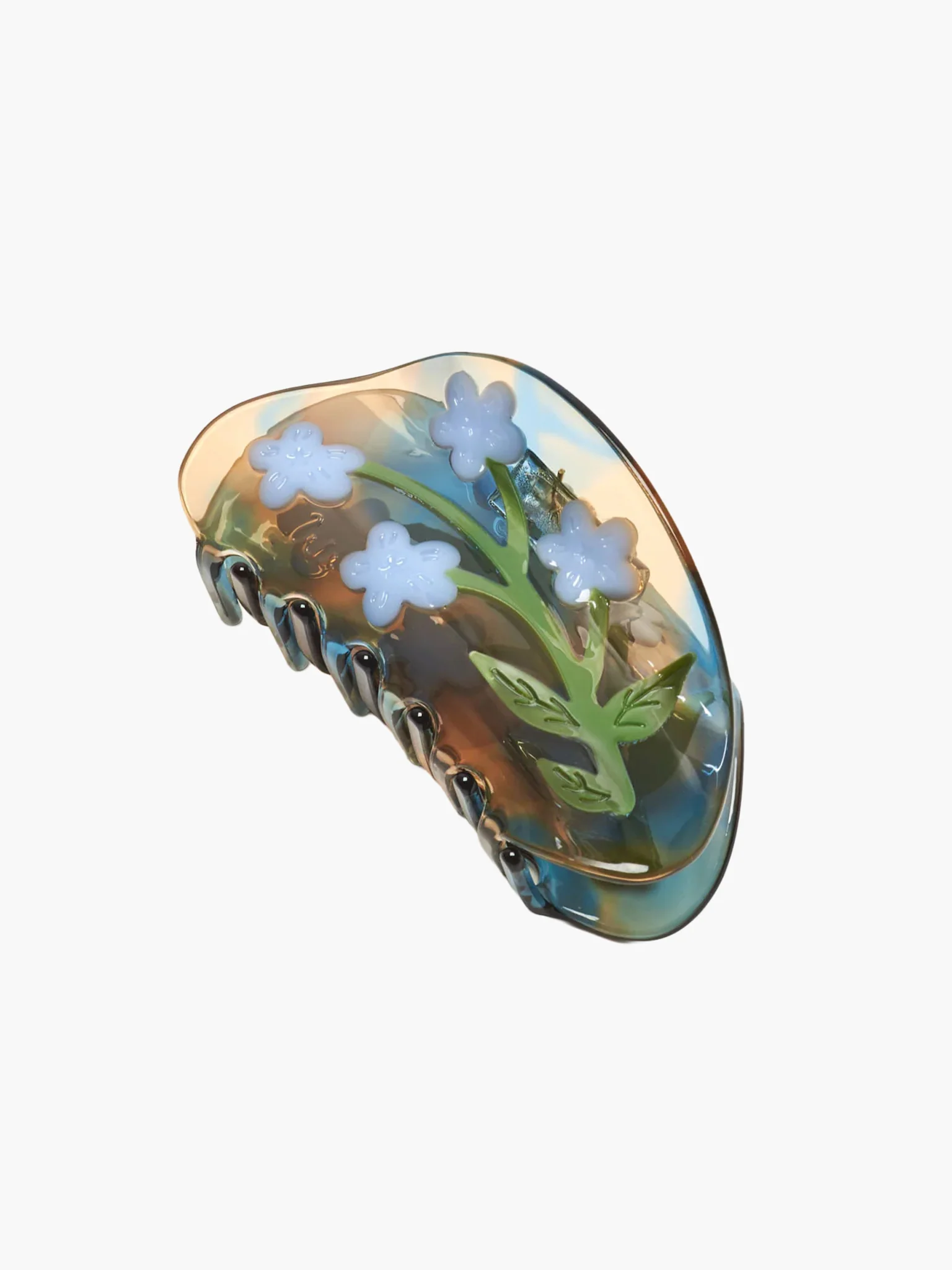 Forget-Me-Not Light Blue Flower Acetate Hair Claw