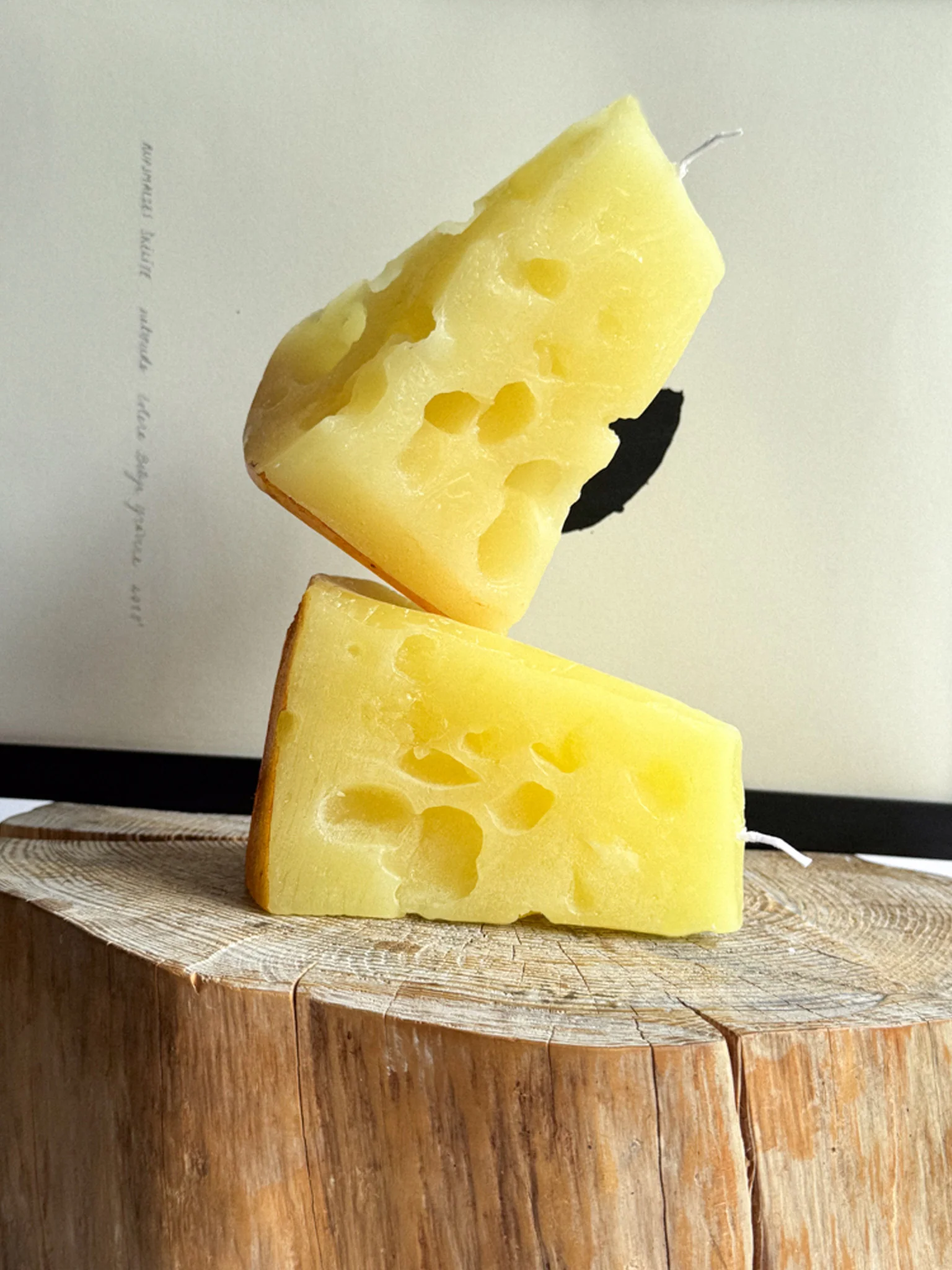 Gruyere Cheese Slice Candle - Image 2