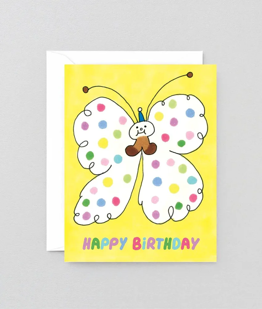 Happy Birthday Spotty Butterfly Card x Maria Ramos