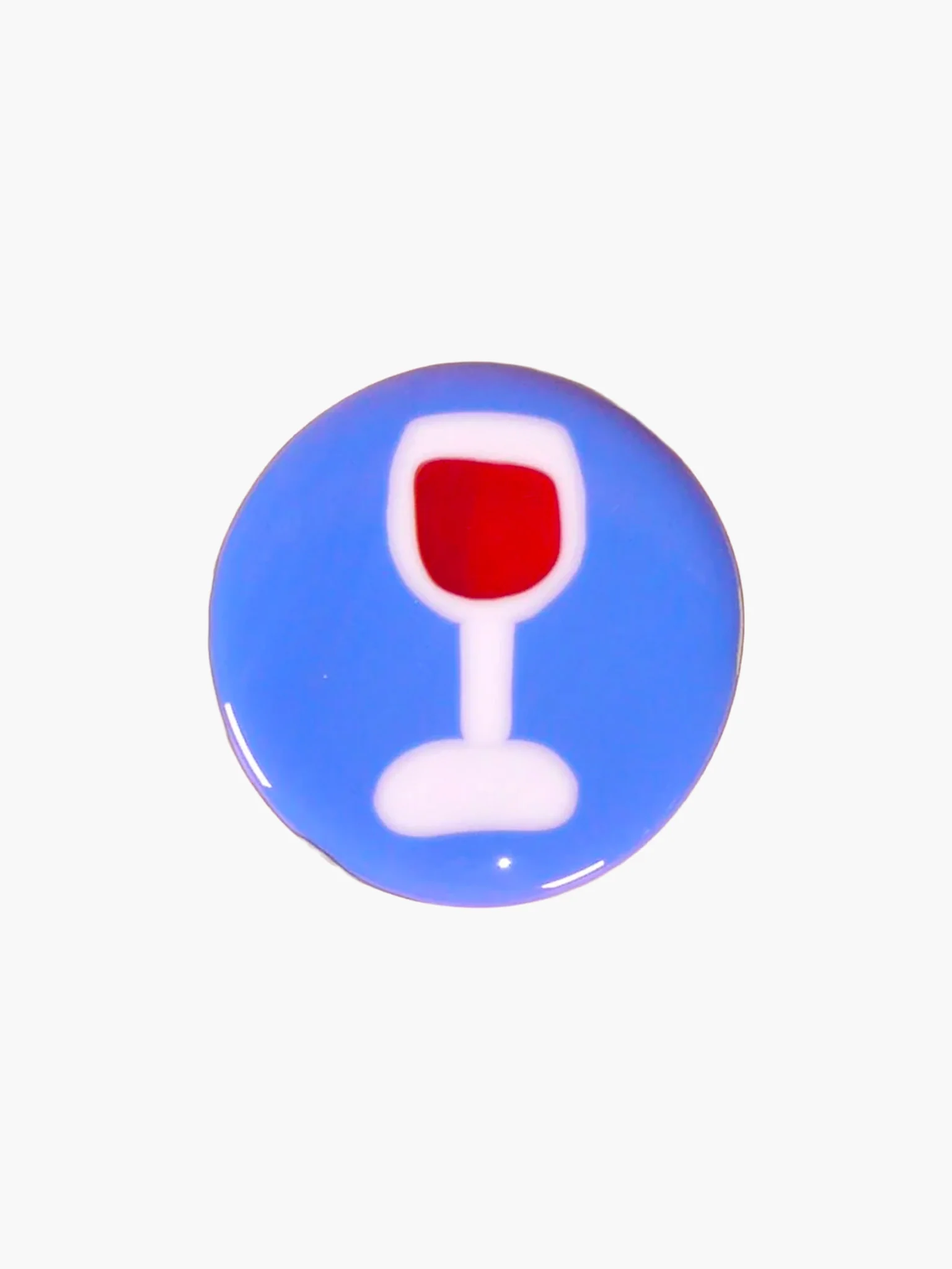 Happy Hour Glass Coaster - House Red Wine (Blue)