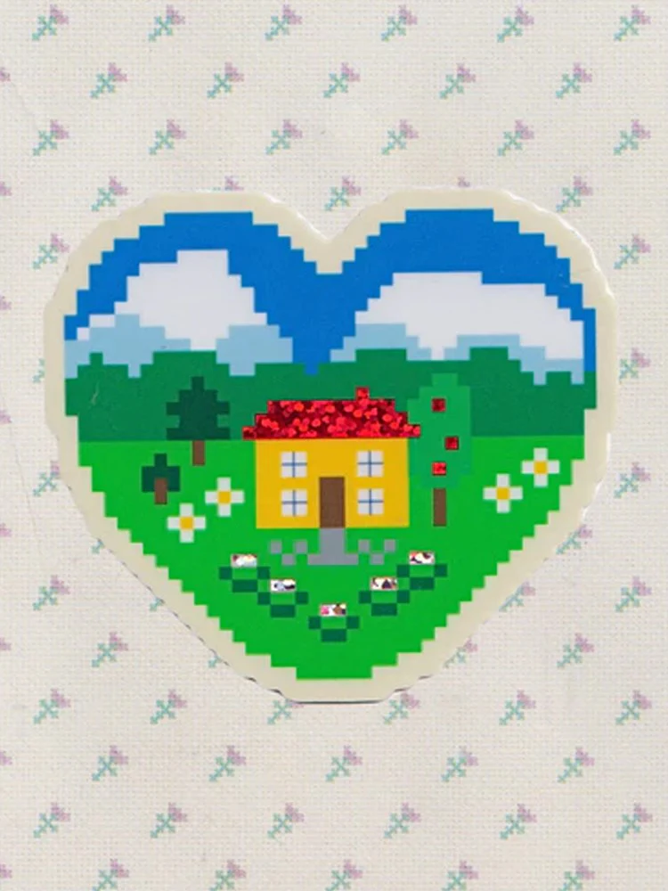 Heart Home Glitter Vinyl Sticker - Image 2