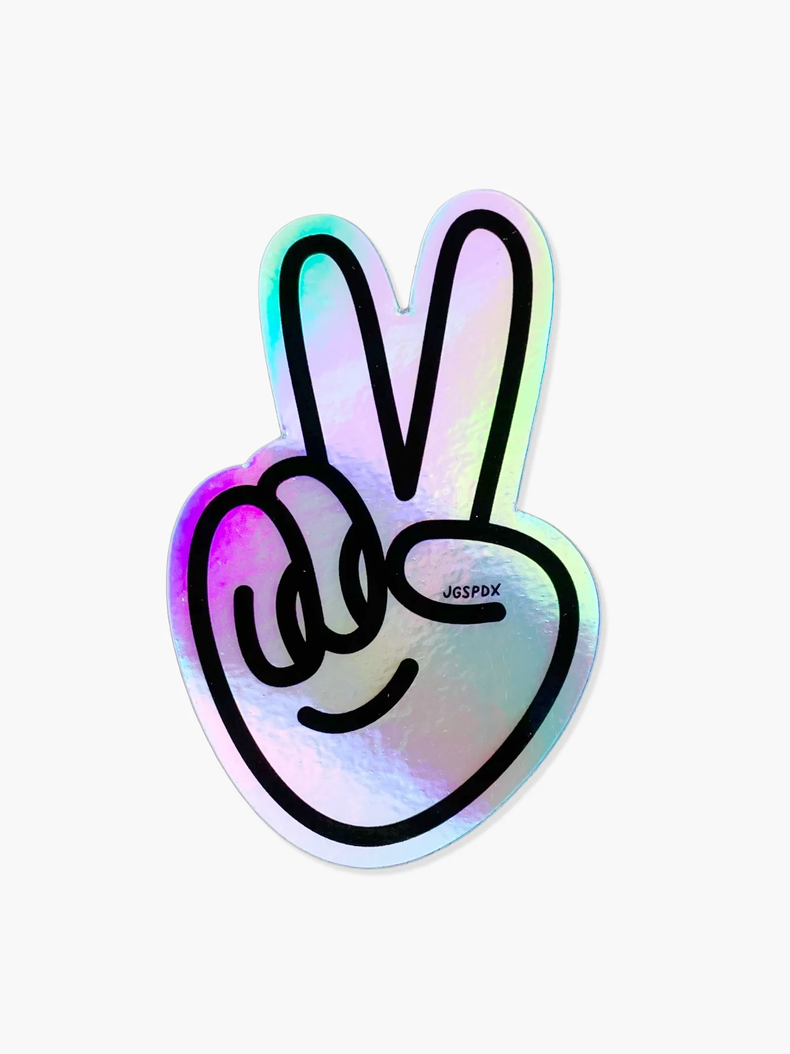 Holographic Peace Face Sticker