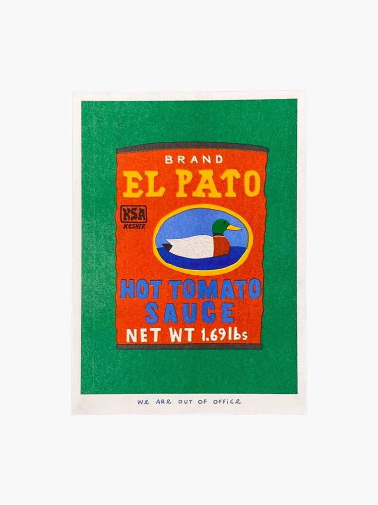 Hot Tomato Sauce Can - Risograph Print (13x18cm)