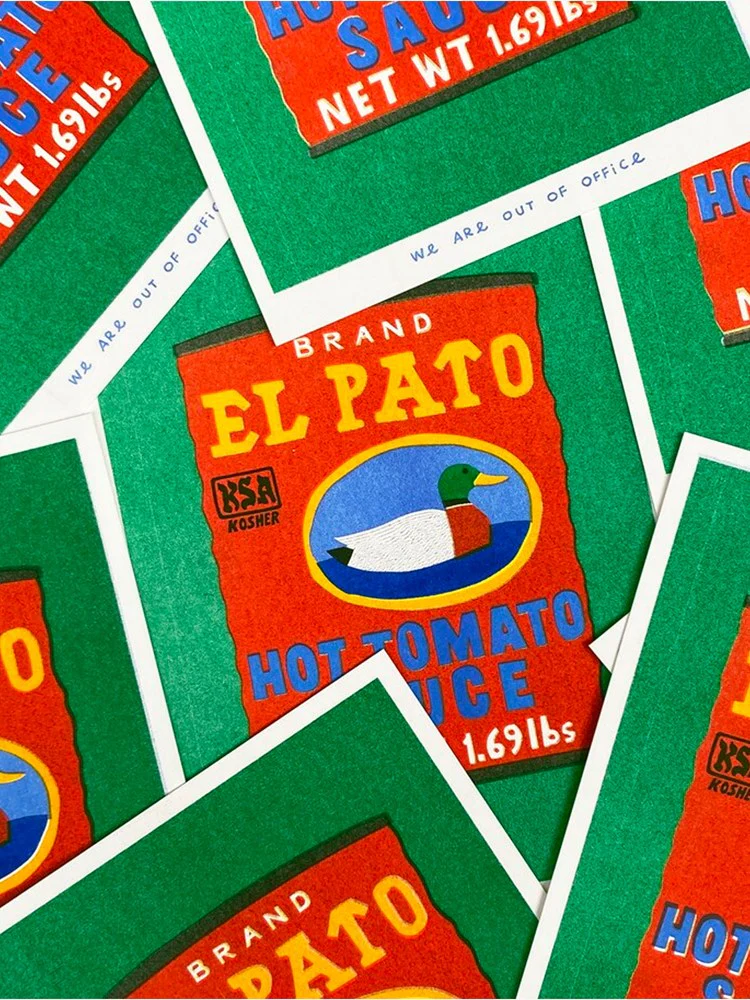 Hot Tomato Sauce Can - Risograph Print (13x18cm) - Image 2