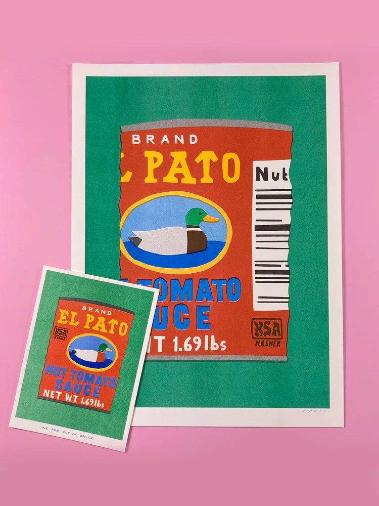 Hot Tomato Sauce Can - Risograph Print (30x40cm) - Image 2