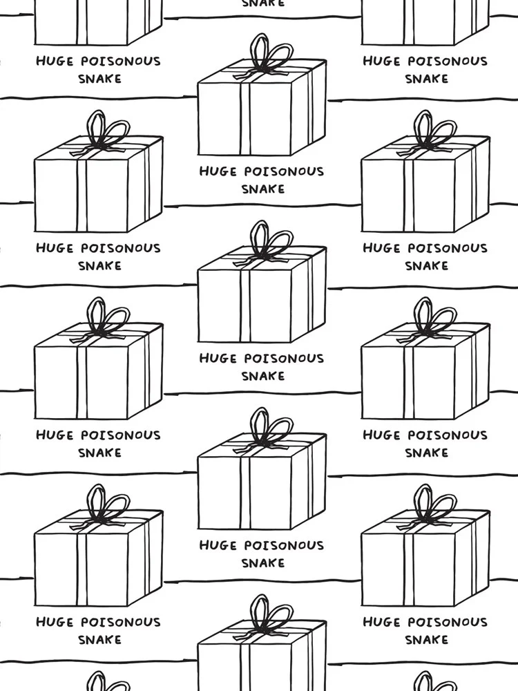 Huge Poisonous Snake Gift Wrap (Pack of 2 Sheets) x David Shrigley - Image 3