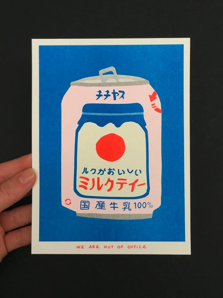Japanese Milky Tea - Risograph Print (13x18cm) - Image 2