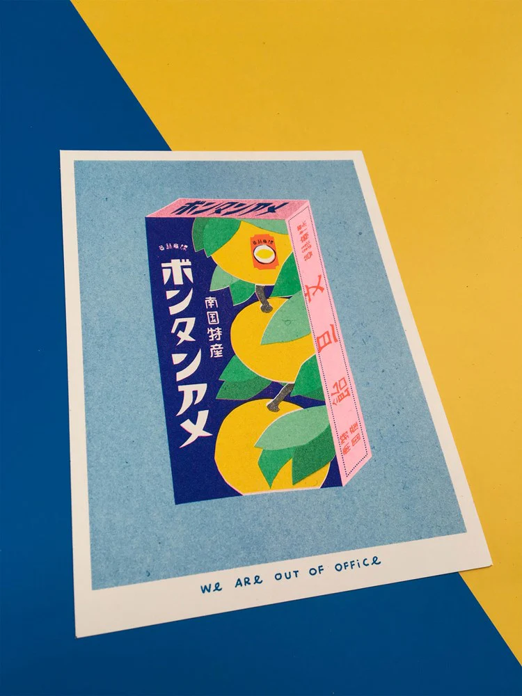 Japanese Powder Candy - Risograph Print (13x18cm) - Image 2