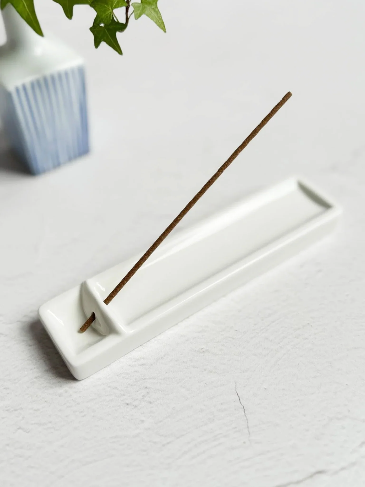 Kousaido Incense Holder - Milk White - Image 2
