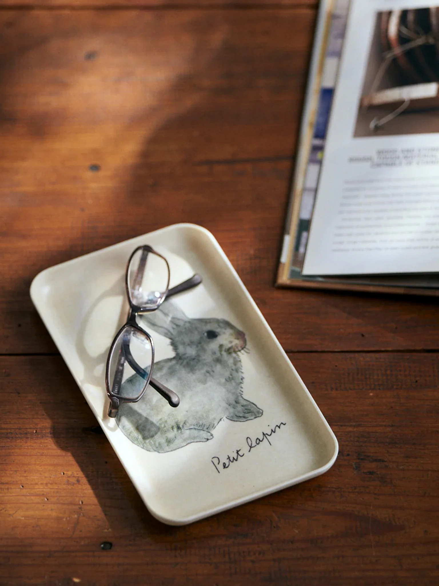Linen Tray S - Rabbits x Isabelle Boinot (21x12cm) - Image 2