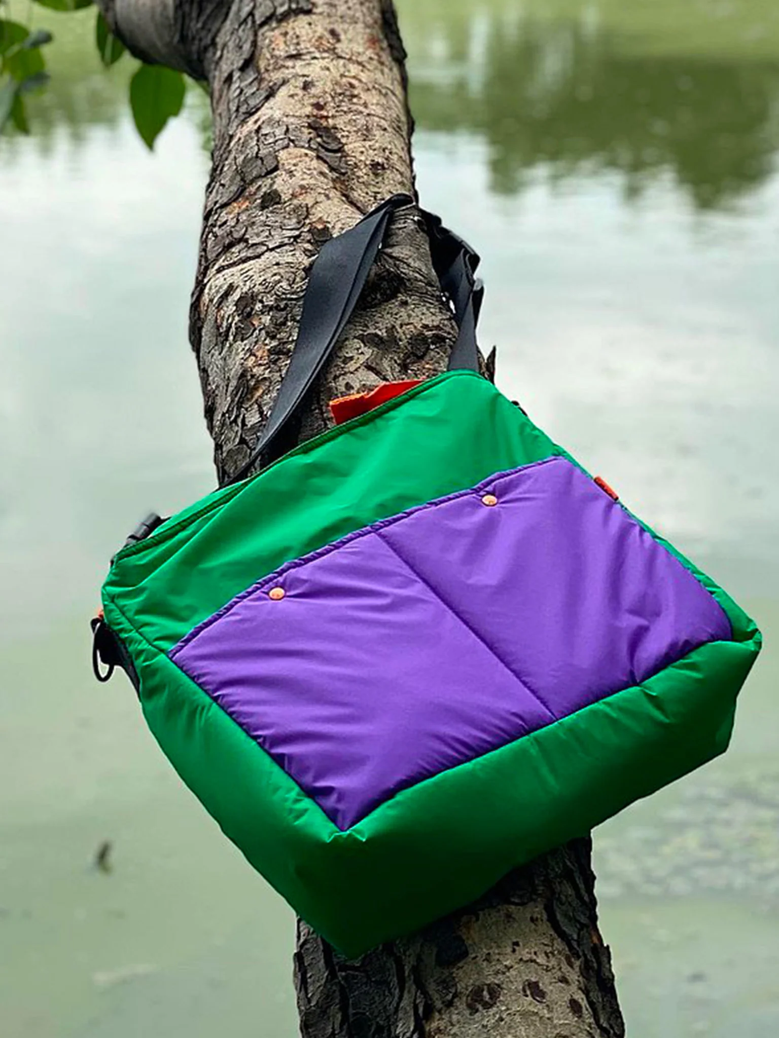 Lively Tote Bag - Green & Purple - Image 5